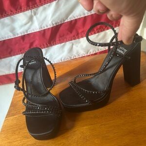 Black Leather Jeffrey Campbell Heels